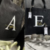 Jutetasche schwarz personalisiert GeschenkStil