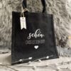 Jutetasche schwarz personalisiert GeschenkStil