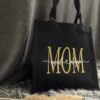 Jutetasche schwarz personalisiert Muttertag GeschenkStil