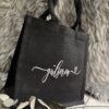 Jutetasche schwarz personalisiert GeschenkStil