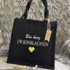 Jutetasche schwarz peronalisiert GeschenkStil