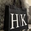 Jutetasche schwarz personalisiert Logo GeschenkStil