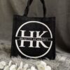 Jutetasche schwarz personalisiert Logo GeschenkStil