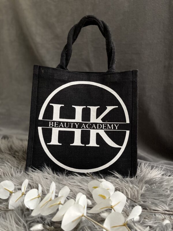 Jutetasche schwarz mit Logo – Bild 3