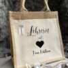 Jutetasche mit Vorderfach, Wunschtext – Bild 3
