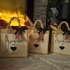 Jutetasche mit Vorderfach, Wunschtext – Bild 4