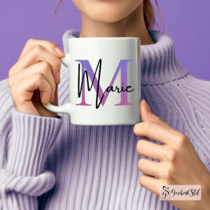 Tasse mit Initial und Name