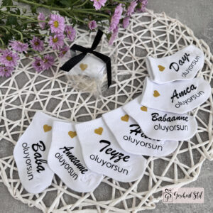 Babysocken Schwangerschaft verkünden GeschenkStil