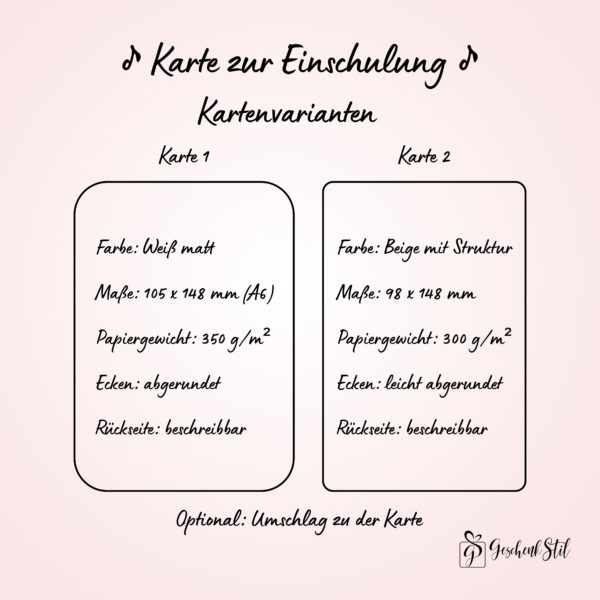 Karte zur Einschulung GeschenkStil
