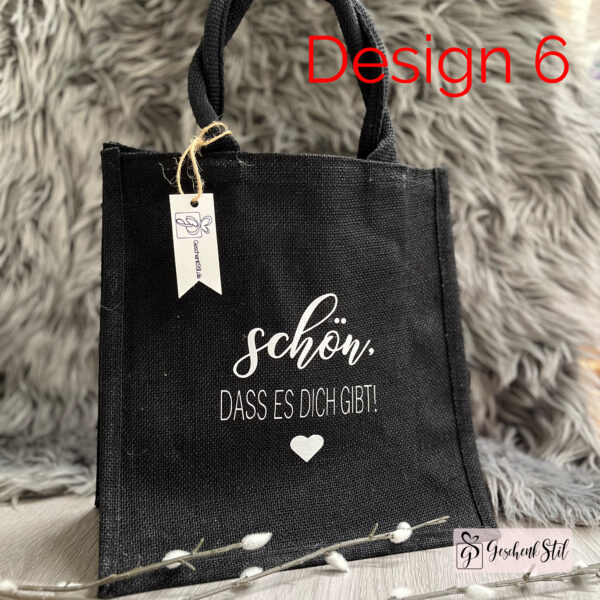 Jutetasche Abschied mit Wunschtext – Bild 7