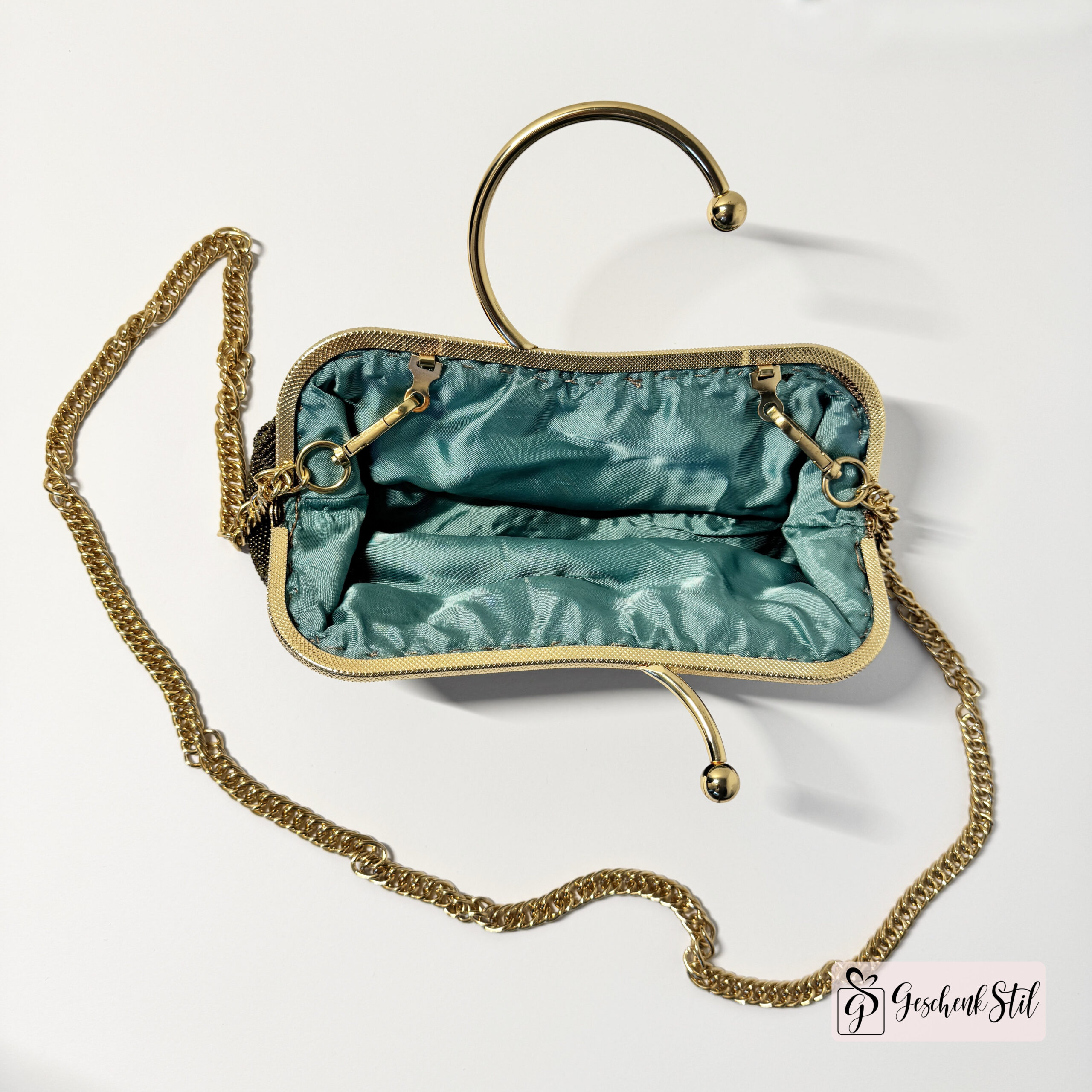 Abendtasche mit Ringverschluss aus Glasperlen Abendtasche mit Ringverschluss aus Glasperlen – Bild 5