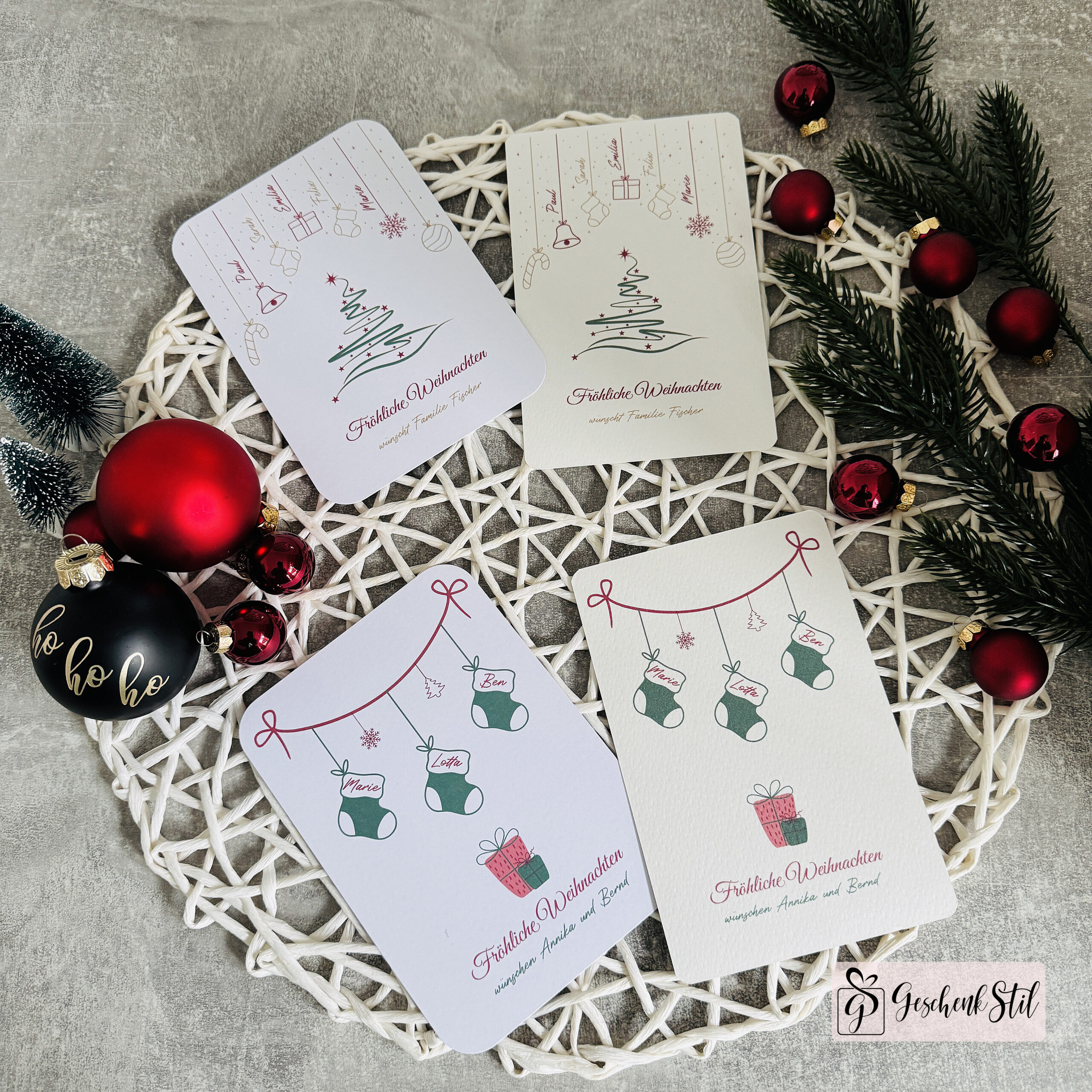 Weihnachtskarte personalisiert mit Namen Weihnachtskarte personalisiert mit Namen – Bild 3