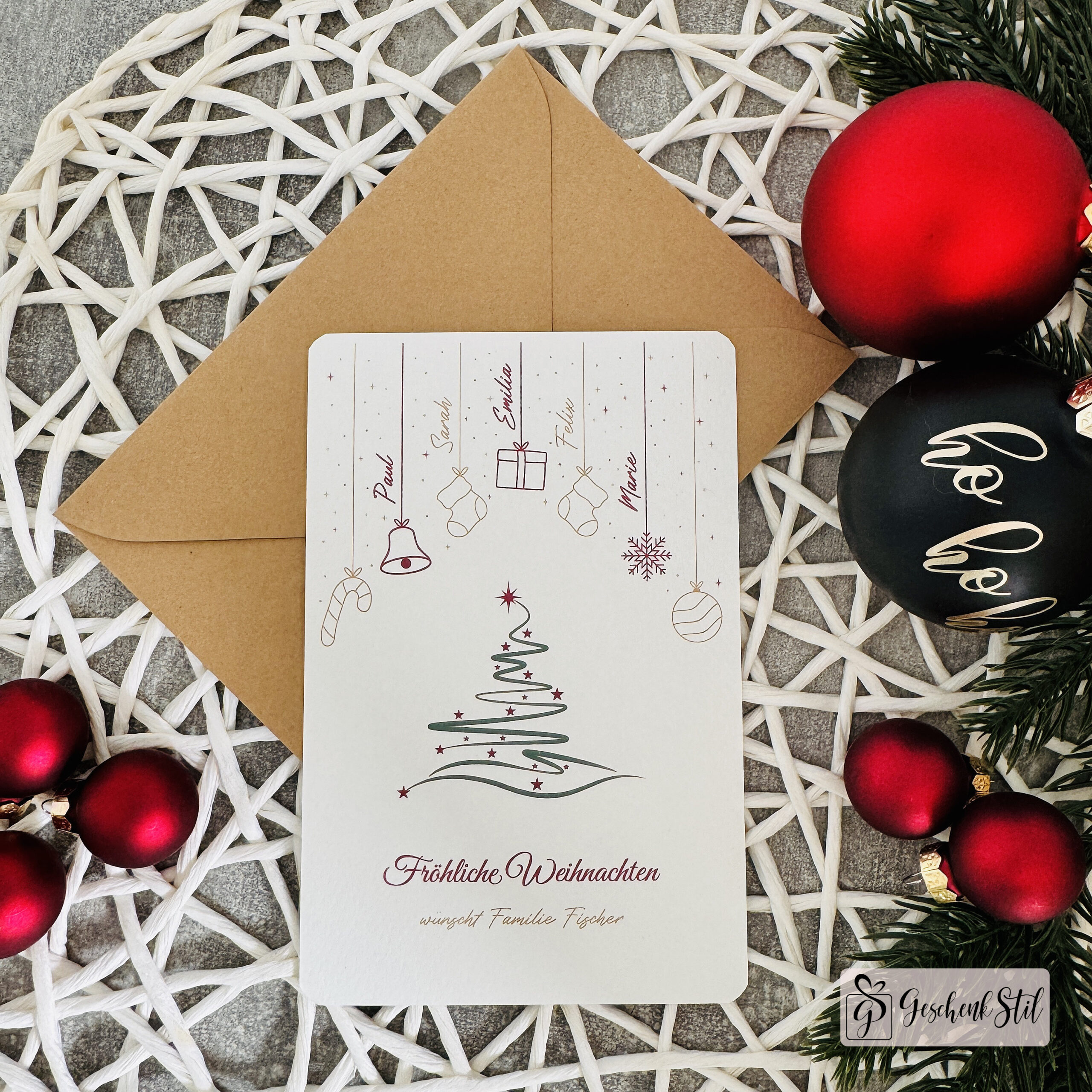 Weihnachtskarte personalisiert mit Namen Weihnachtskarte personalisiert mit Namen – Bild 5