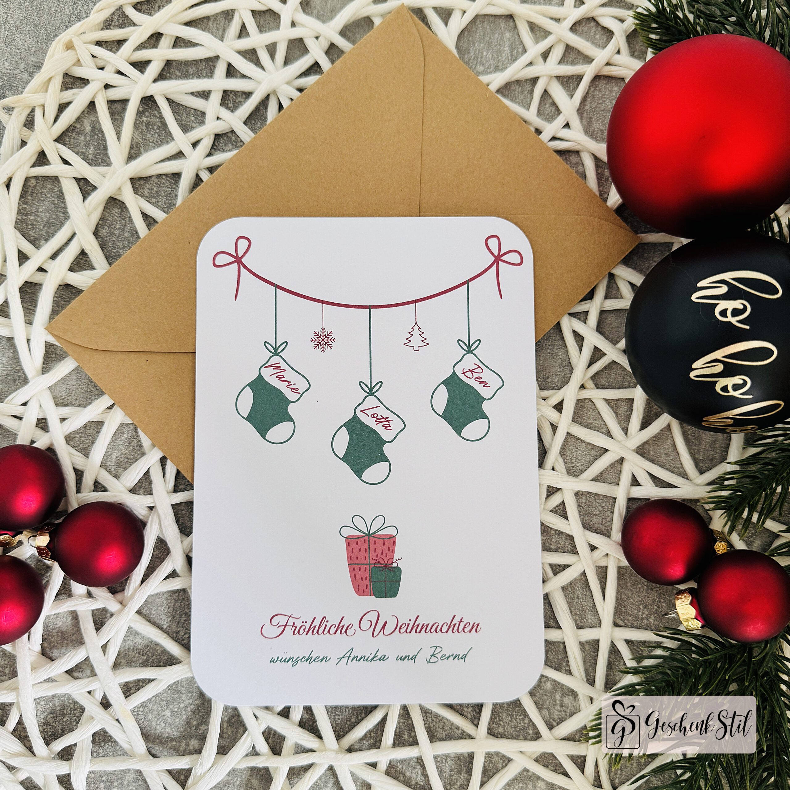 Weihnachtskarte personalisiert mit Namen Weihnachtskarte personalisiert mit Namen – Bild 6