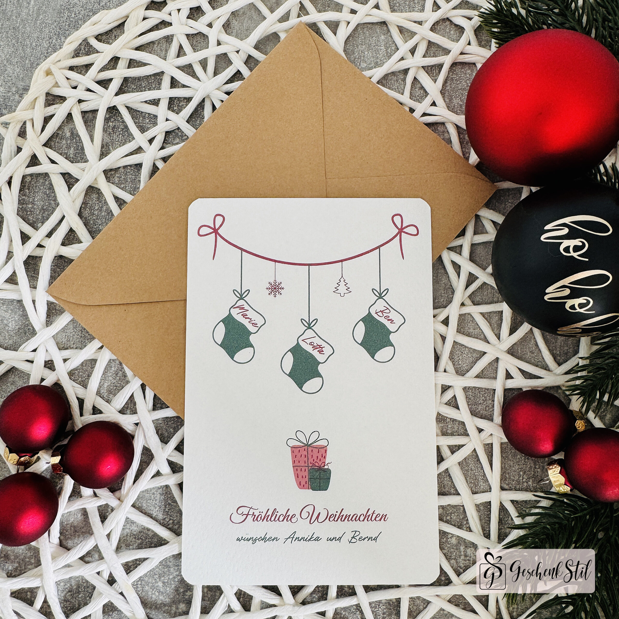 Weihnachtskarte personalisiert mit Namen Weihnachtskarte personalisiert mit Namen – Bild 7
