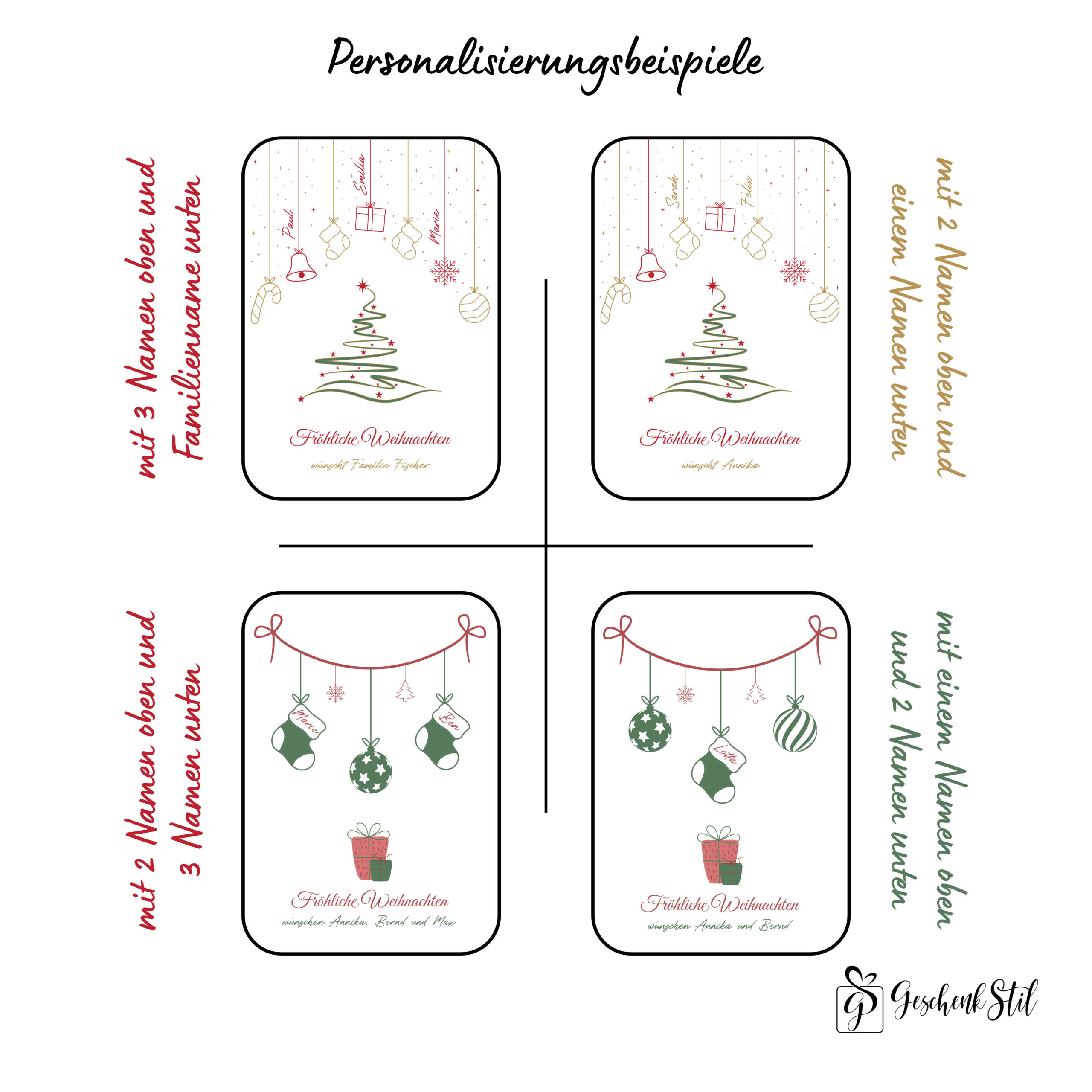 Weihnachtskarte personalisiert mit Namen Weihnachtskarte personalisiert mit Namen – Bild 8