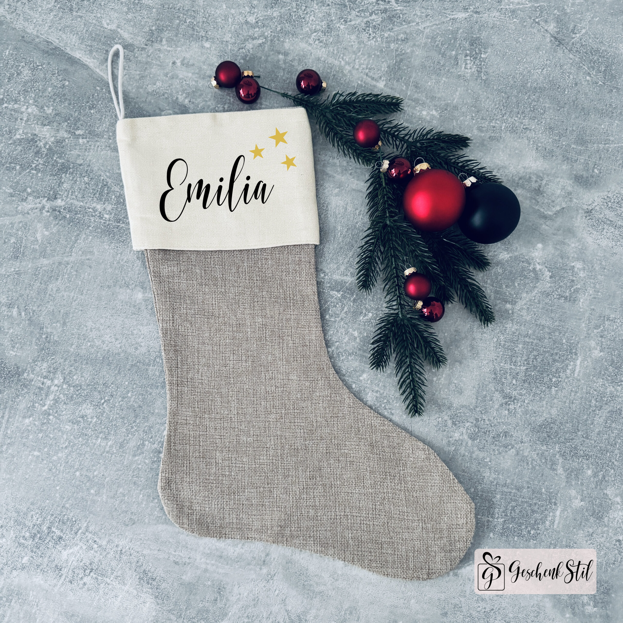 Weihnachtsstrumpf personalisiert mit Namen Weihnachtsstrumpf personalisiert mit Namen – Bild 4